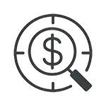 Transparent pricing icon