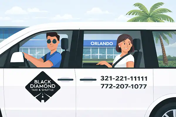 Black Diamond shuttle van for Vero Beach airport transportation